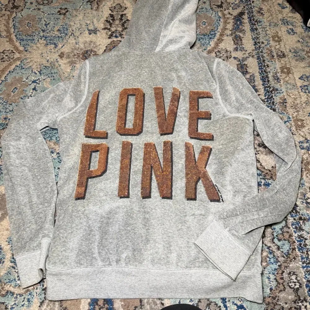 Vintage Faux Fur Lined Pink Bling Jacket